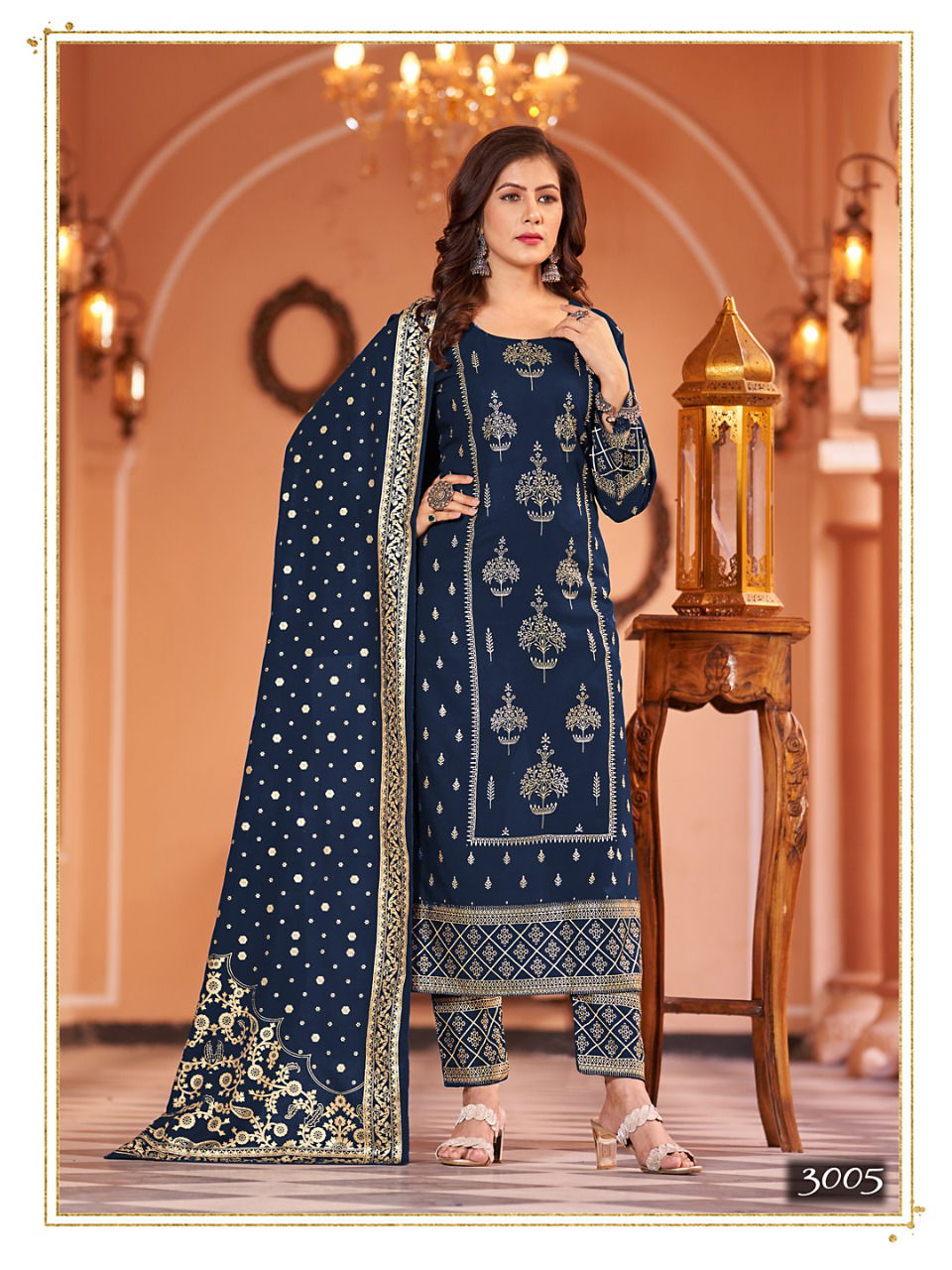 Nykaa Vol 3 Rayon Gold Printed Kurti With Bottom Dupatta Wholesale Price In Surat
